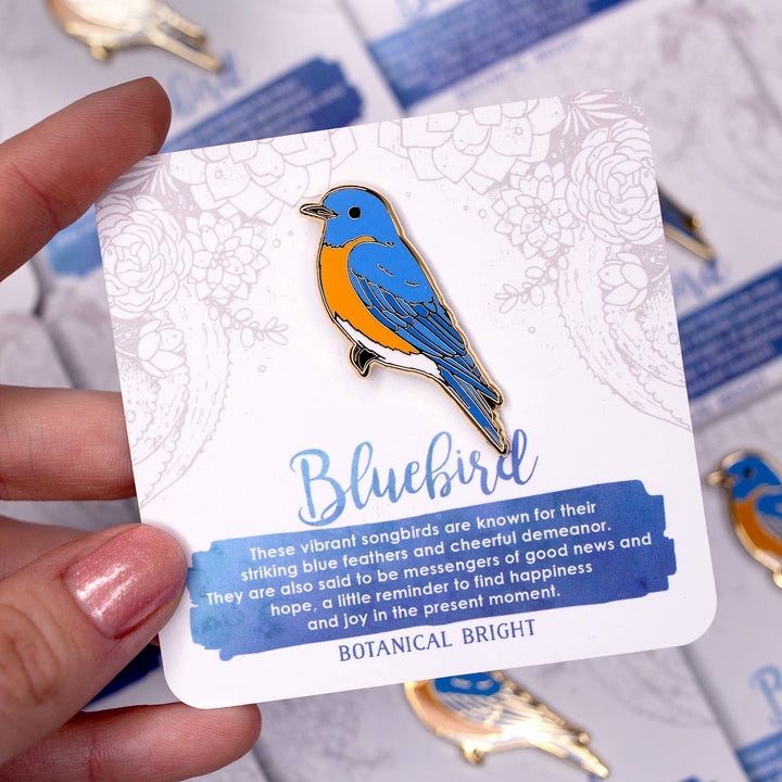 Bluebird Bird Enamel Pin