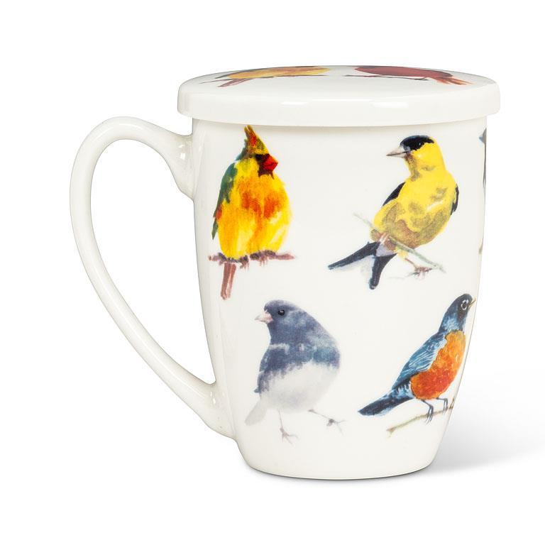 North American Birds Covered Mug & Strainer