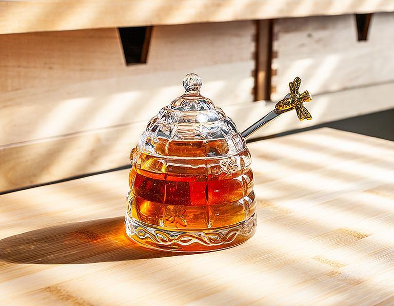 Beehive Honey Pot with Lid