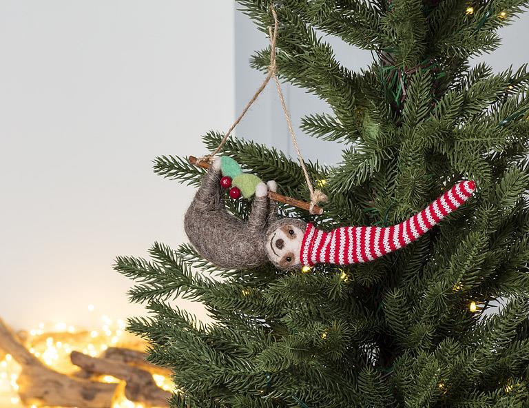 Sloth on Branch Ornament