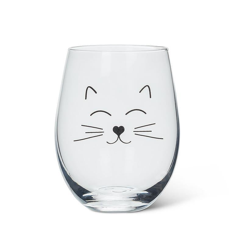 Cat Face Stemless Goblet