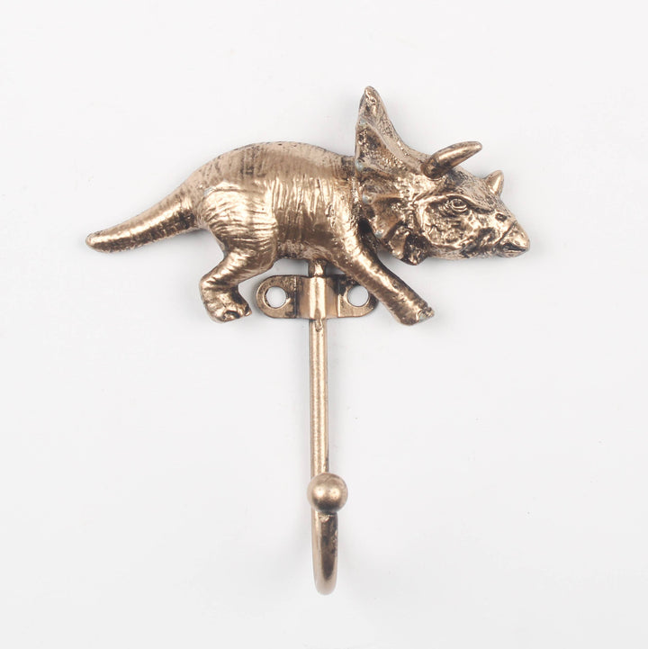 Gold Triceratops Wall Hook