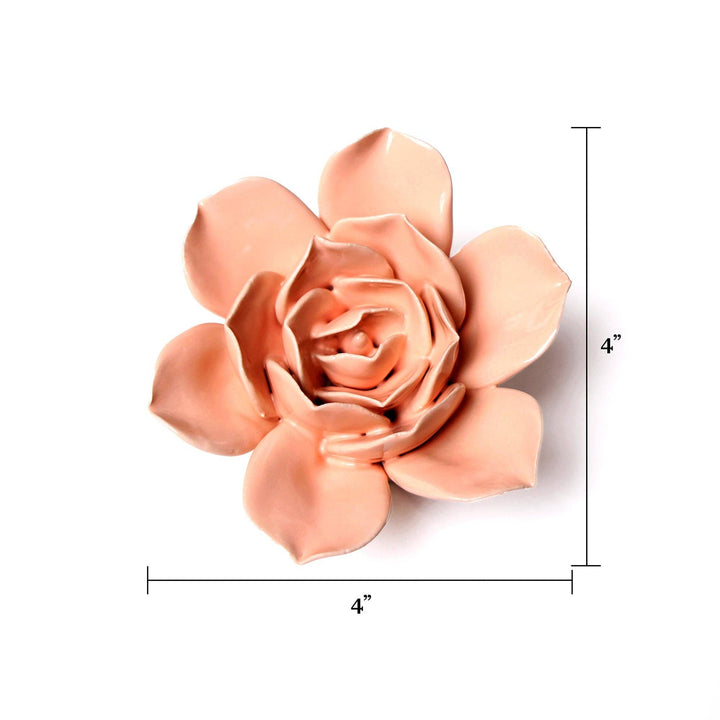 Ceramic Flower Wall Art Flower Pink