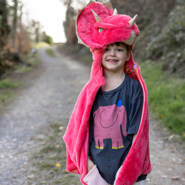 Red Triceratops Cuddle Cape
