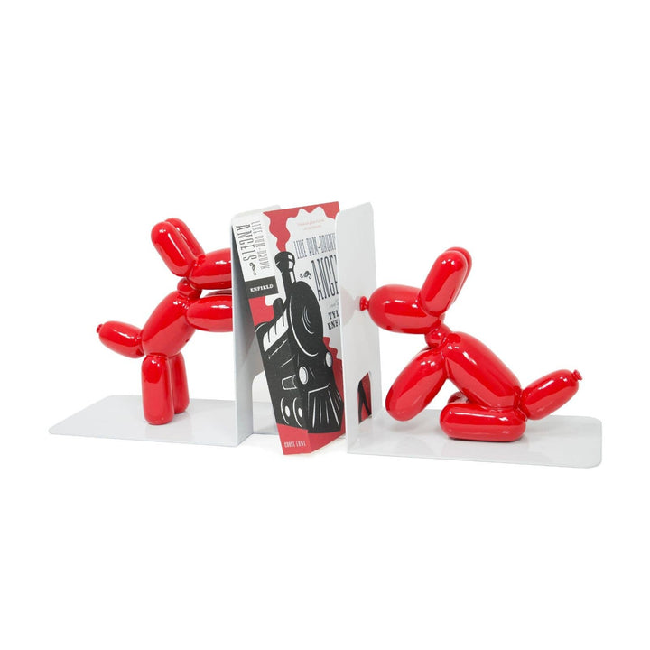 Balloon Doggy Bookends (pair): Red