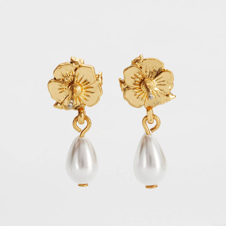 Larkspur Pearl Drop Earrings