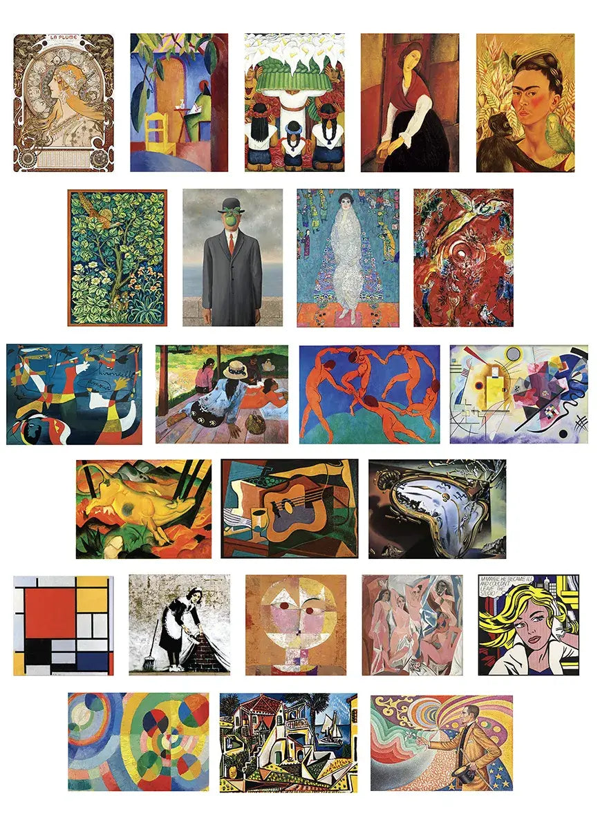 Modern Fine Art Christmas Advent Calendar Puzzles