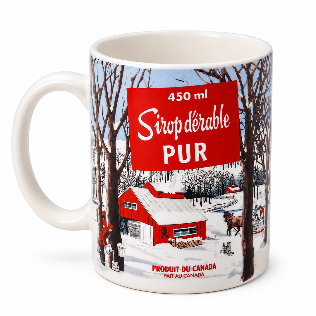 Ceramic White Mug - Maple Syrup