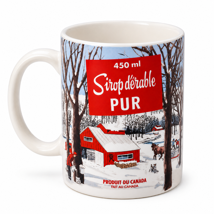 Ceramic White Mug - Maple Syrup