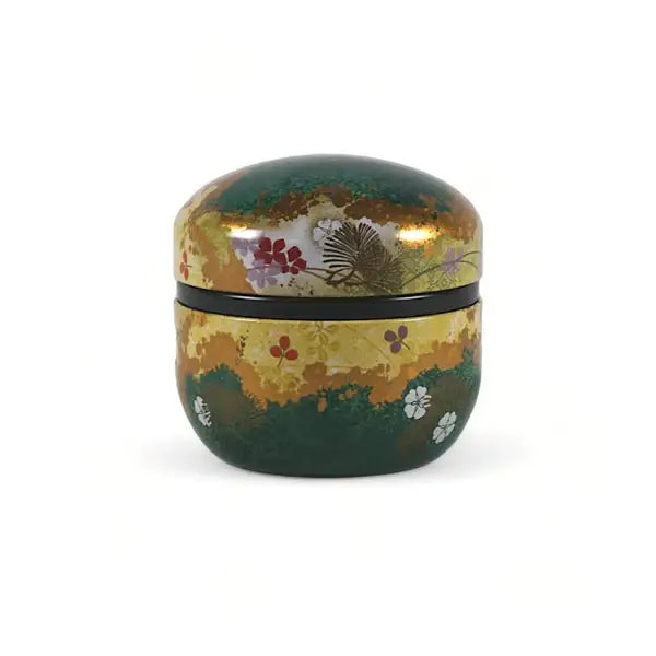 Tea Leaves Container 3.5 FL Oz Floral Design