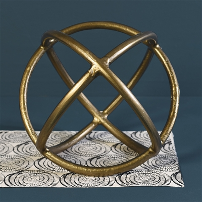 Triple Ring Sphere - Brass