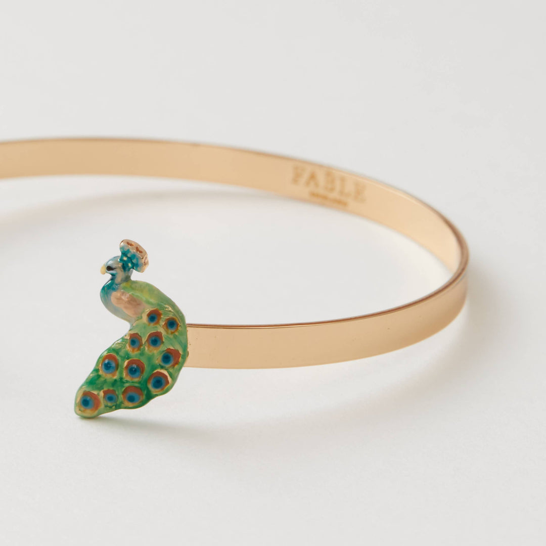 Enamel Peacock Bangle