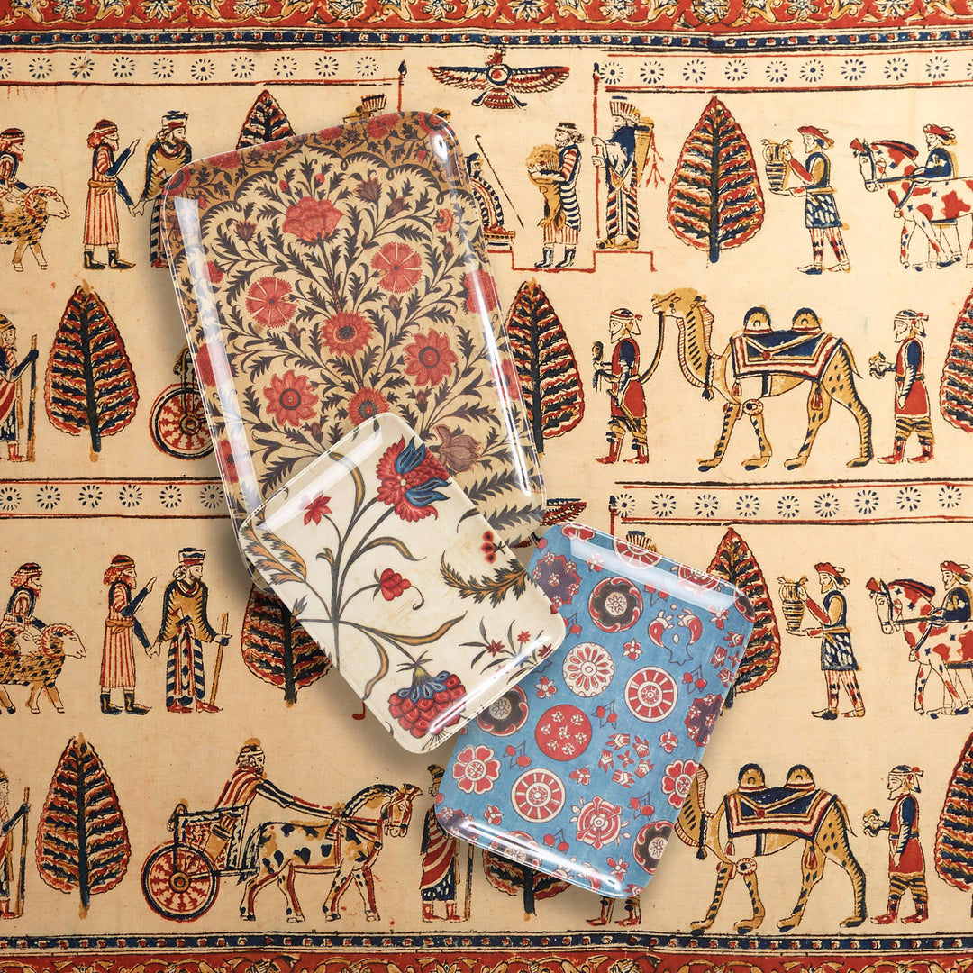 KALAMKARI TRAY SET of 3