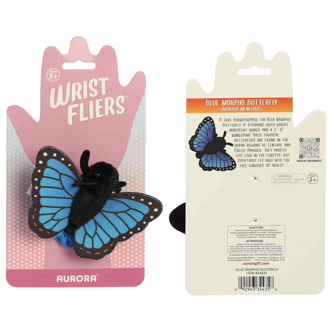 Wrist Fliers™ - 5" Blue Morpho Butterfly