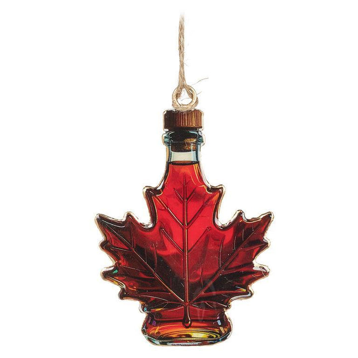 Maple Leaf Syrup Bottle Ornament