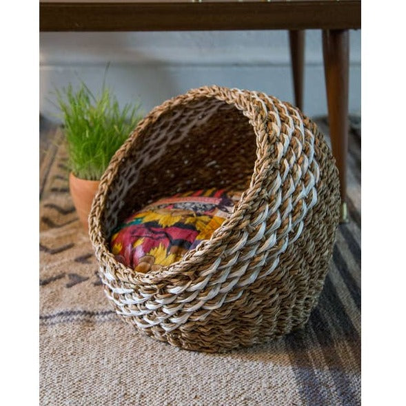 Recycled Sari Cat Basket