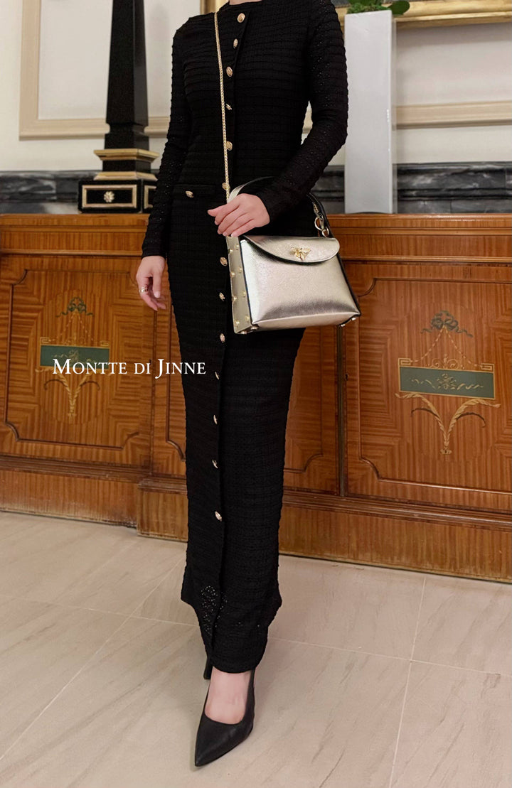 Italian Handmade Leather Top Handle Bag with Bee Emblem