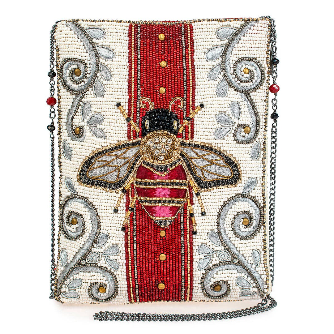 Royal Bee Beaded Bee Motif Mini Crossbody Handbag
