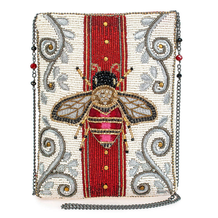 Royal Bee Beaded Bee Motif Mini Crossbody Handbag