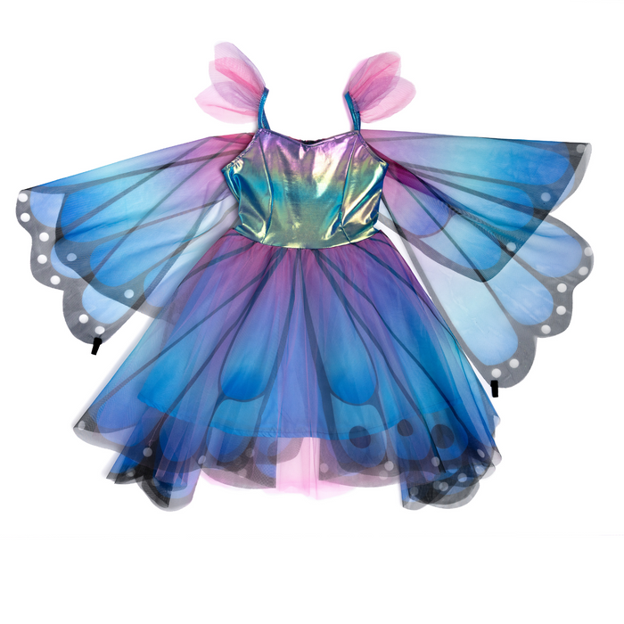 Butterfly Twirl Dress & Wings, Blue/Purple