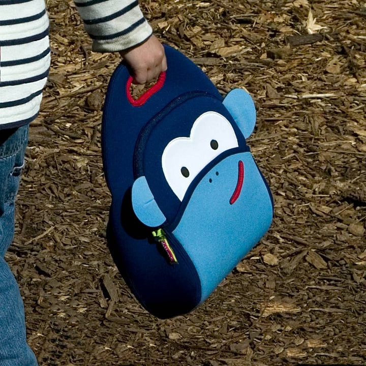 DabbaWalla Machine Washable Insulated Lunch Bag, Blue Monkey