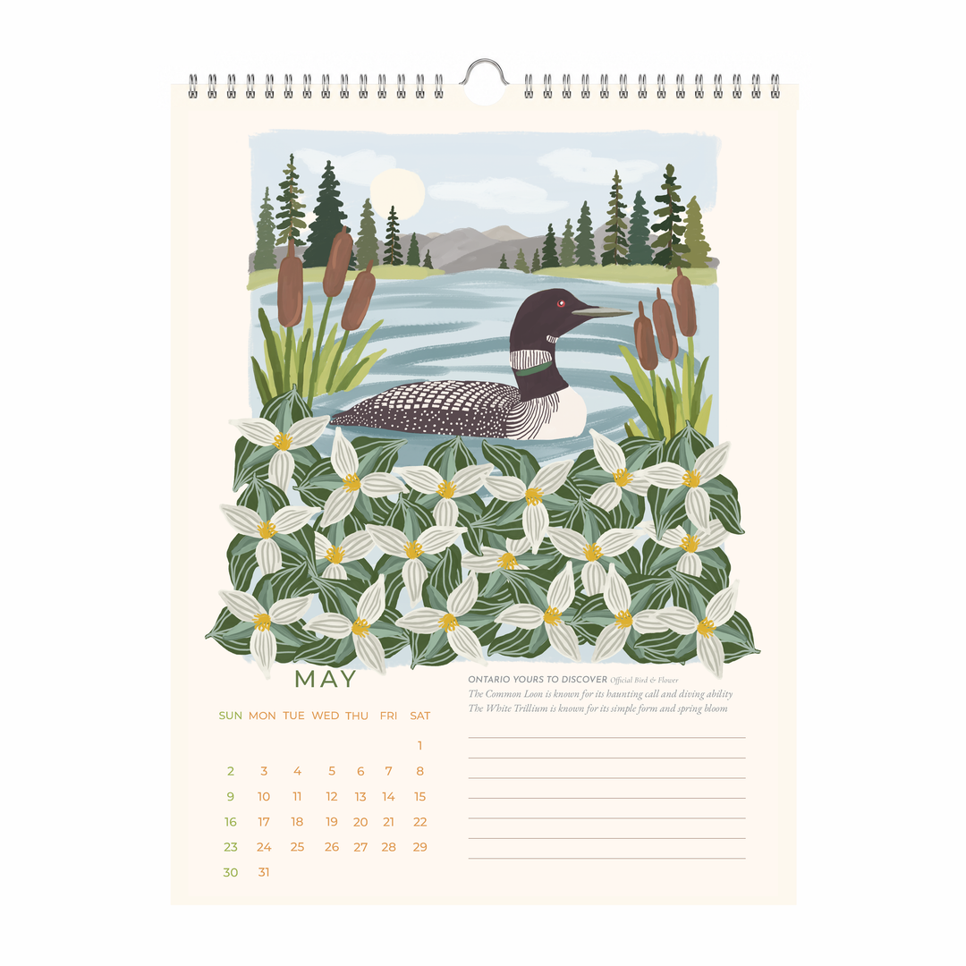 Birds & Blooms of Canada 2027 Wall Calendar
