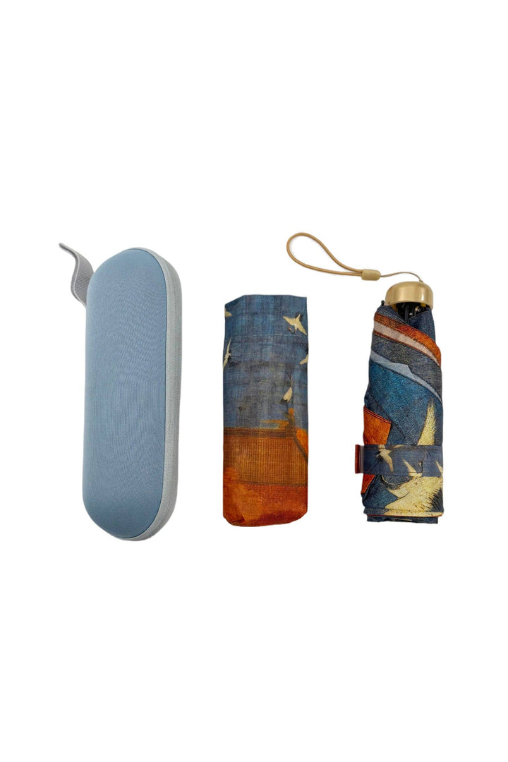 Japanese Cranes Umbrella with Travel Case (Mini)