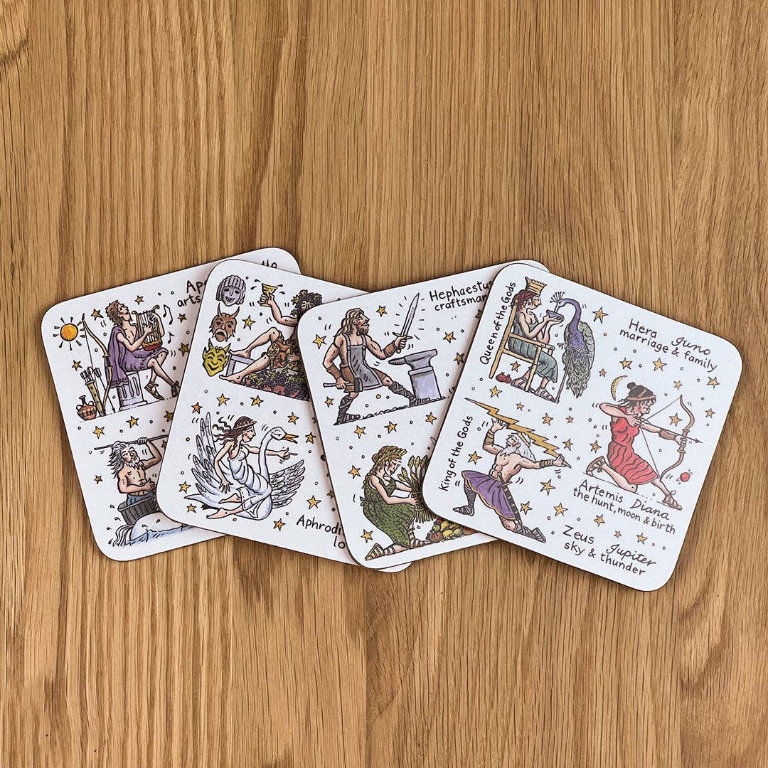 Greek Gods & Goddesses Coasters (Set of 4)