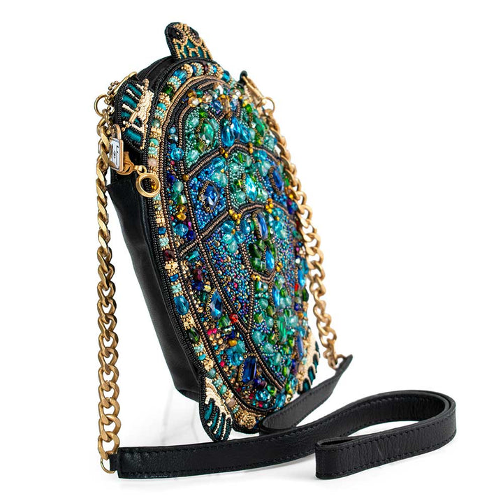 Wave Rider Beaded Turtle Crossbody Handbag
