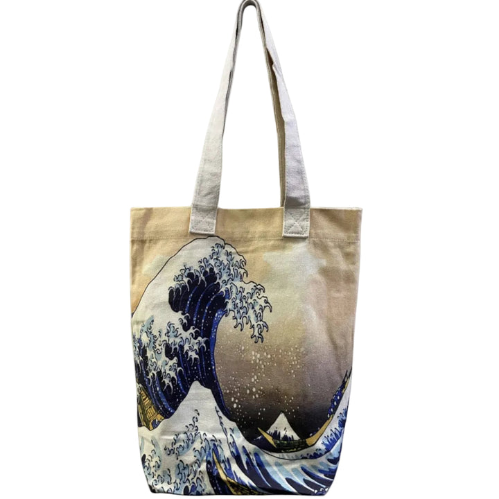 Hokusai's Great Wave Art Print Cotton Tote Bag