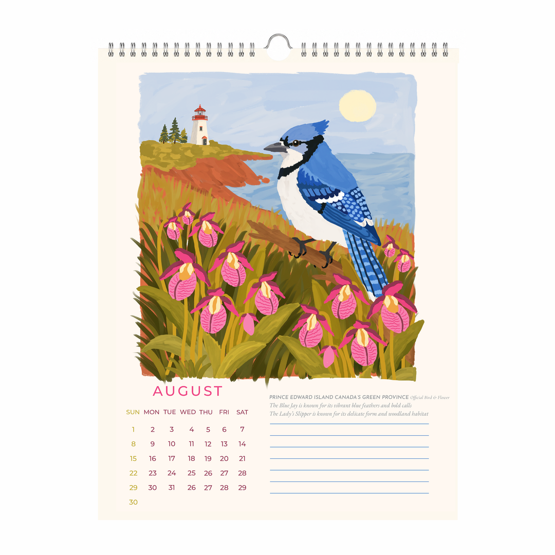 Birds & Blooms of Canada 2027 Wall Calendar