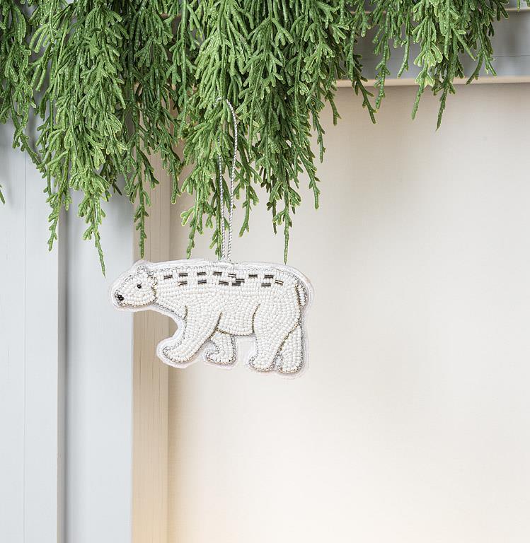 Polar Bear Bead Ornament