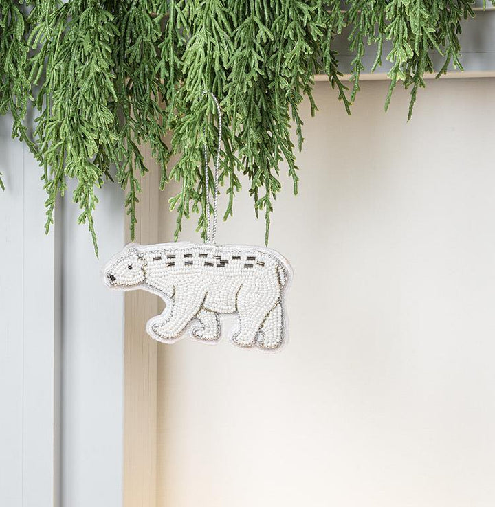 Polar Bear Bead Ornament