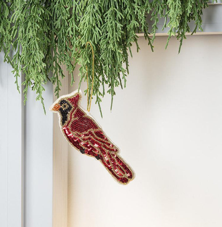 Cardinal Bead Ornament