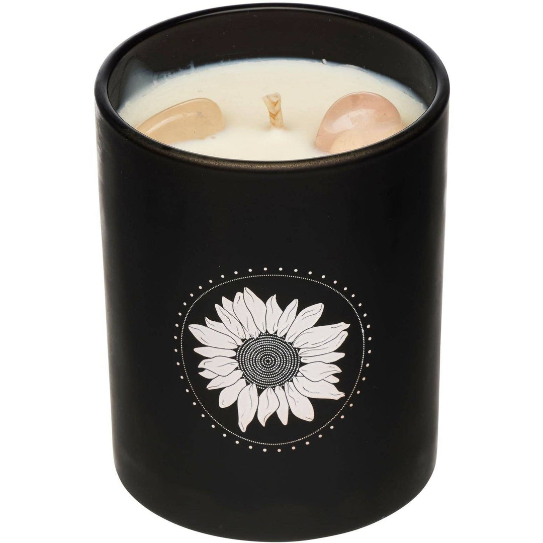 Soy Candle - Crystal Infused - Rose Quartz x Salted Caramel