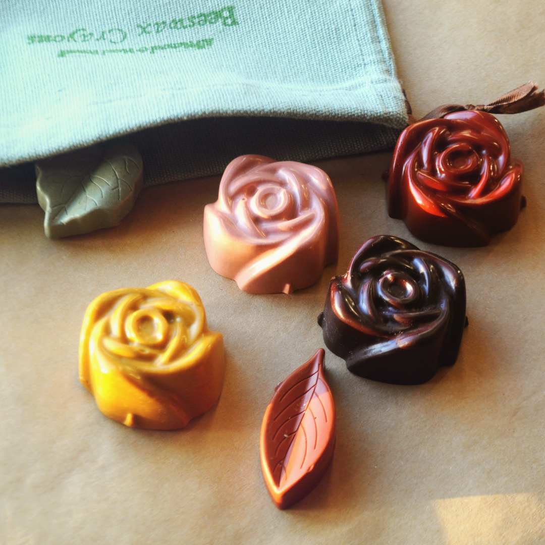 Jumbo Rose Beeswax Crayons | Set of 6
