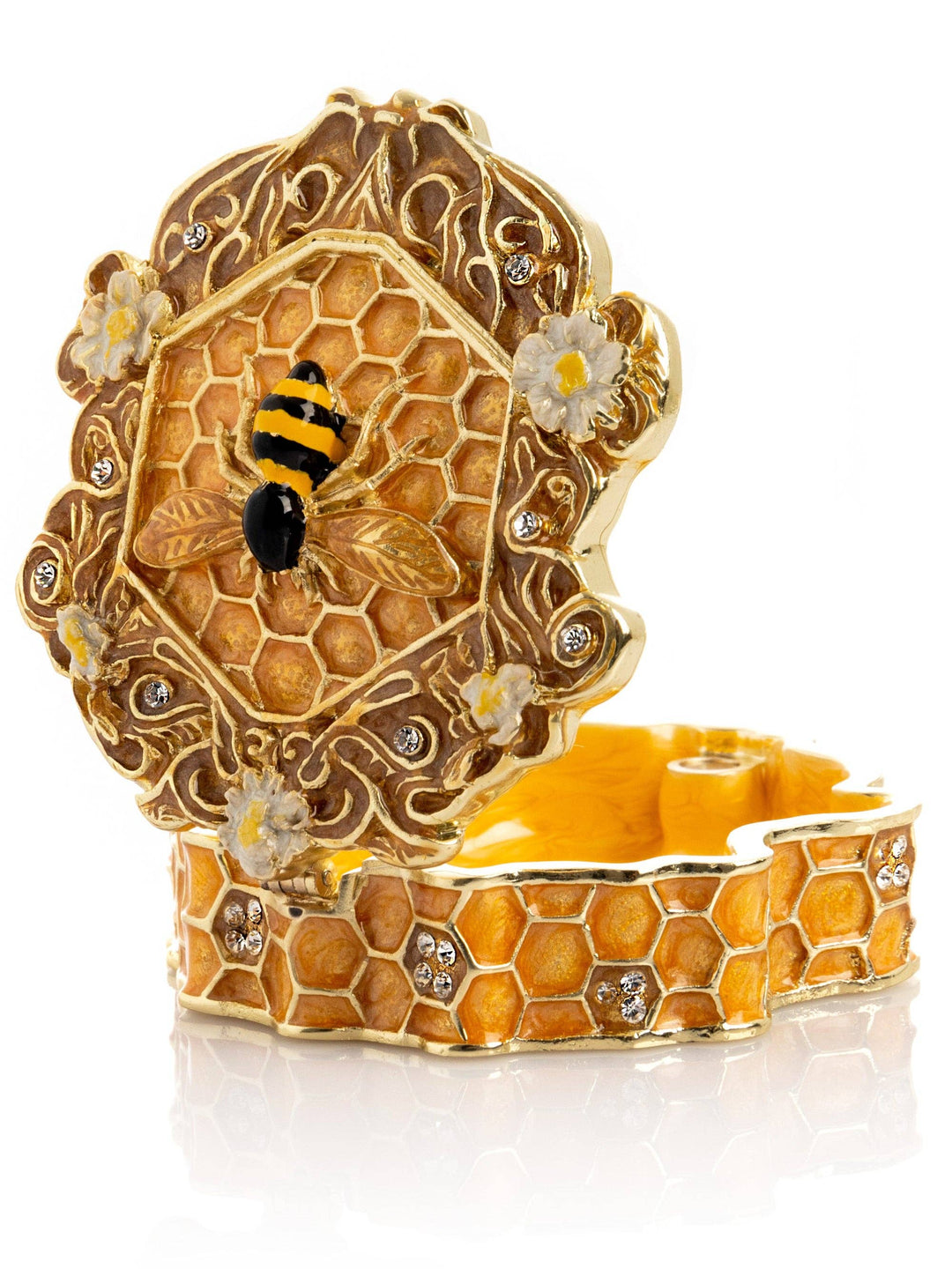 Trinket Box Honeycomb with a Queen Bee
