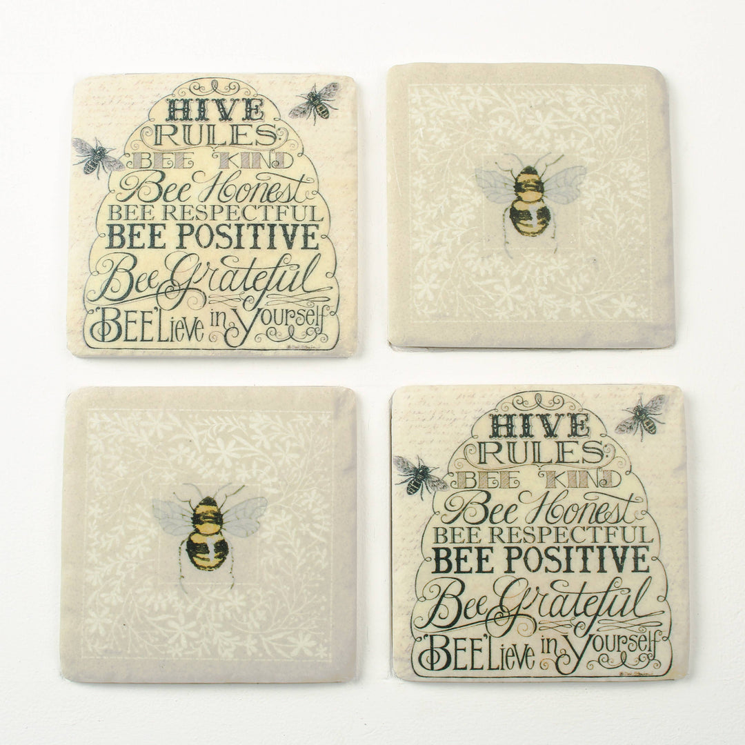 Bee Coasters Set of 4