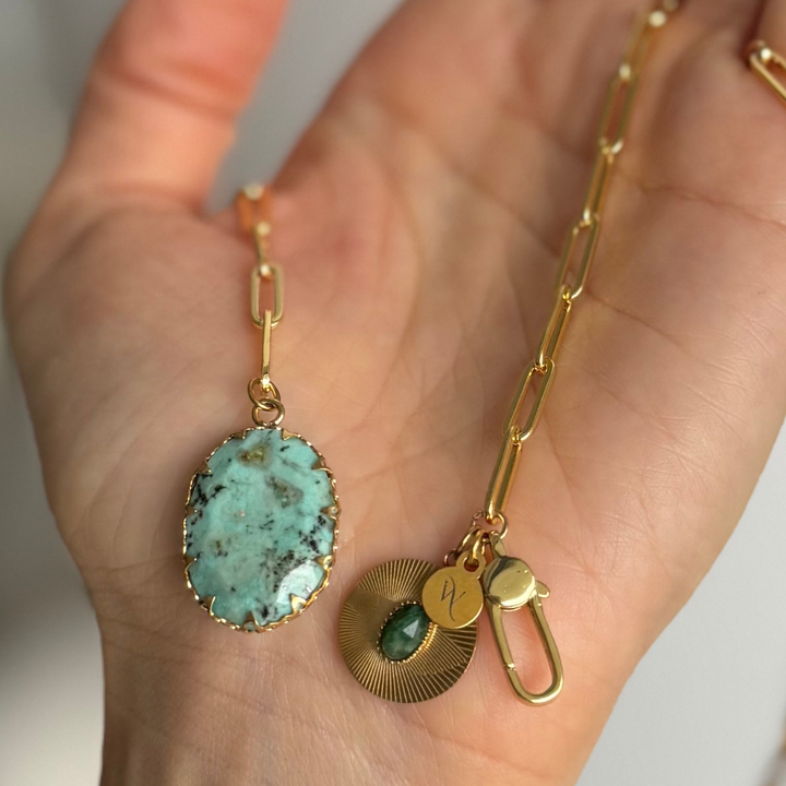 CITADEL Aventurine Ruby Zoisite Necklace | 24k GF