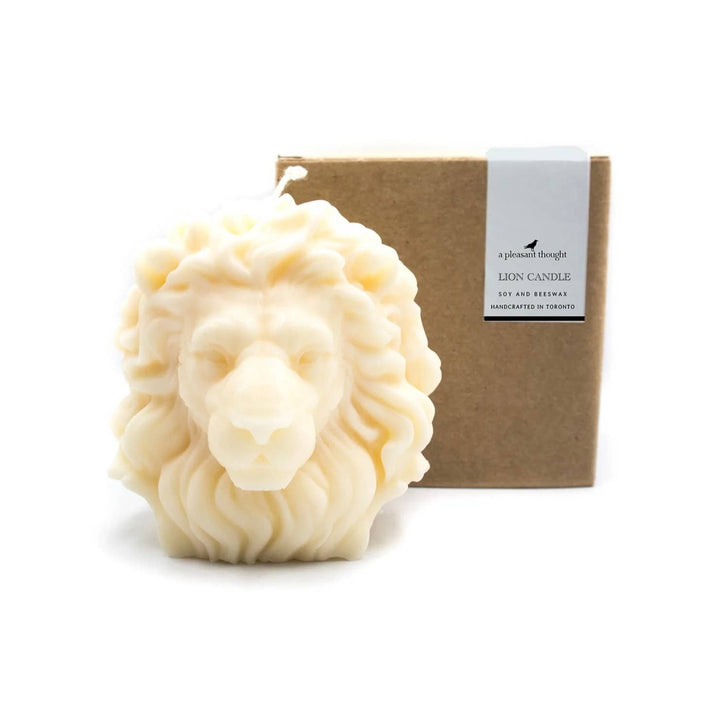 LION | PILLAR CANDLE: White