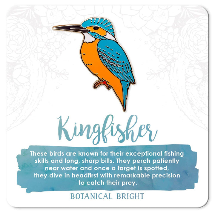 Kingfisher Bird Enamel Pin