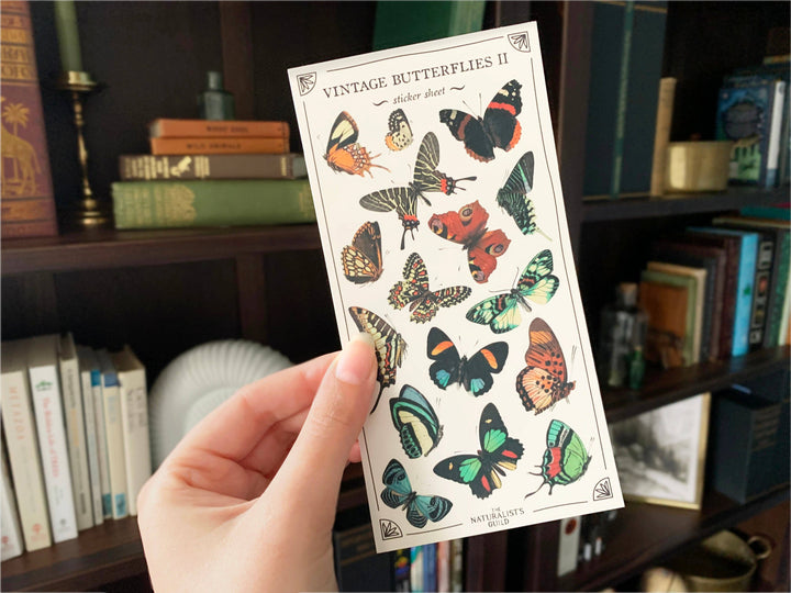 Vintage Butterflies II Sticker Sheet