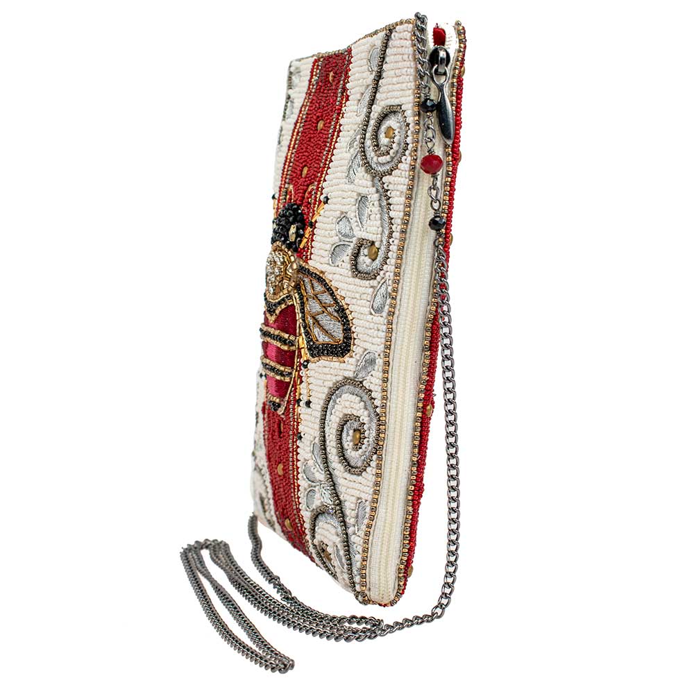 Royal Bee Beaded Bee Motif Mini Crossbody Handbag