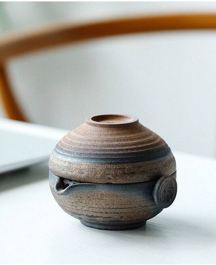 Handmade Ceramic Gaiwan Tea Set (Short version) Shiboridashi Teapot