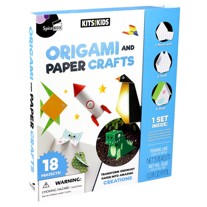 Kits for Kids Origami & Paper Crafts Guidebook & Craft Set