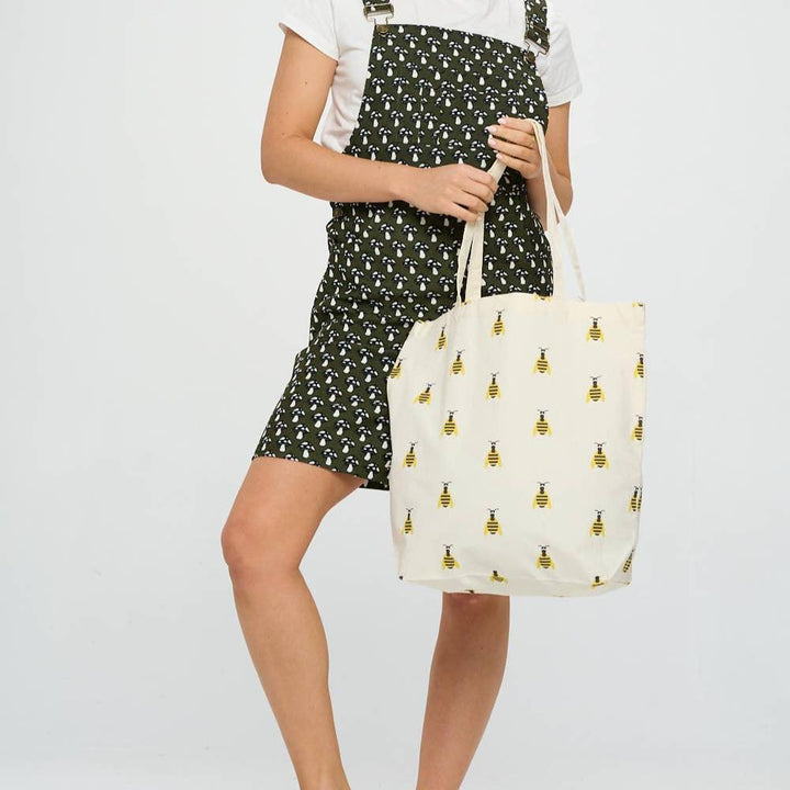 All Over Bees Print Tote Bag