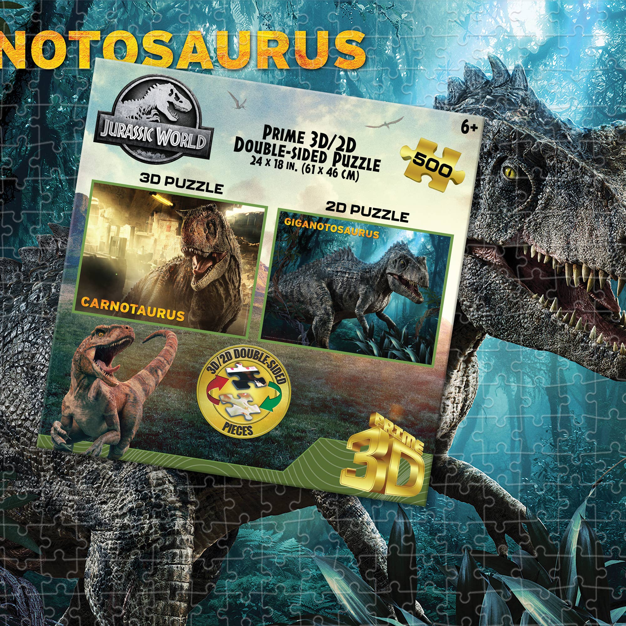 Jurassic World 3D/2D Double-Sided 500pc 24x18