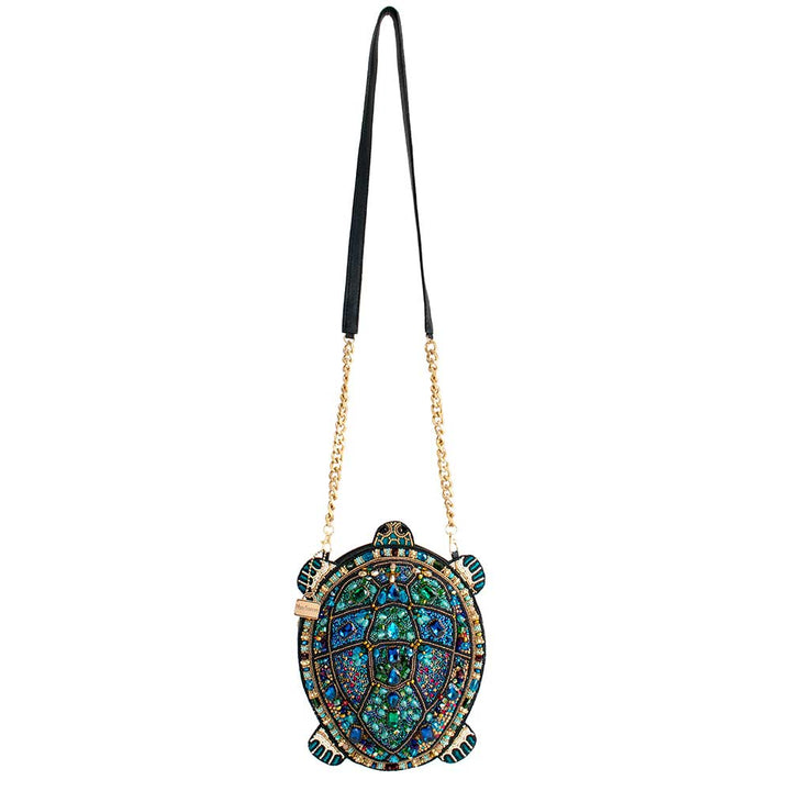Wave Rider Beaded Turtle Crossbody Handbag