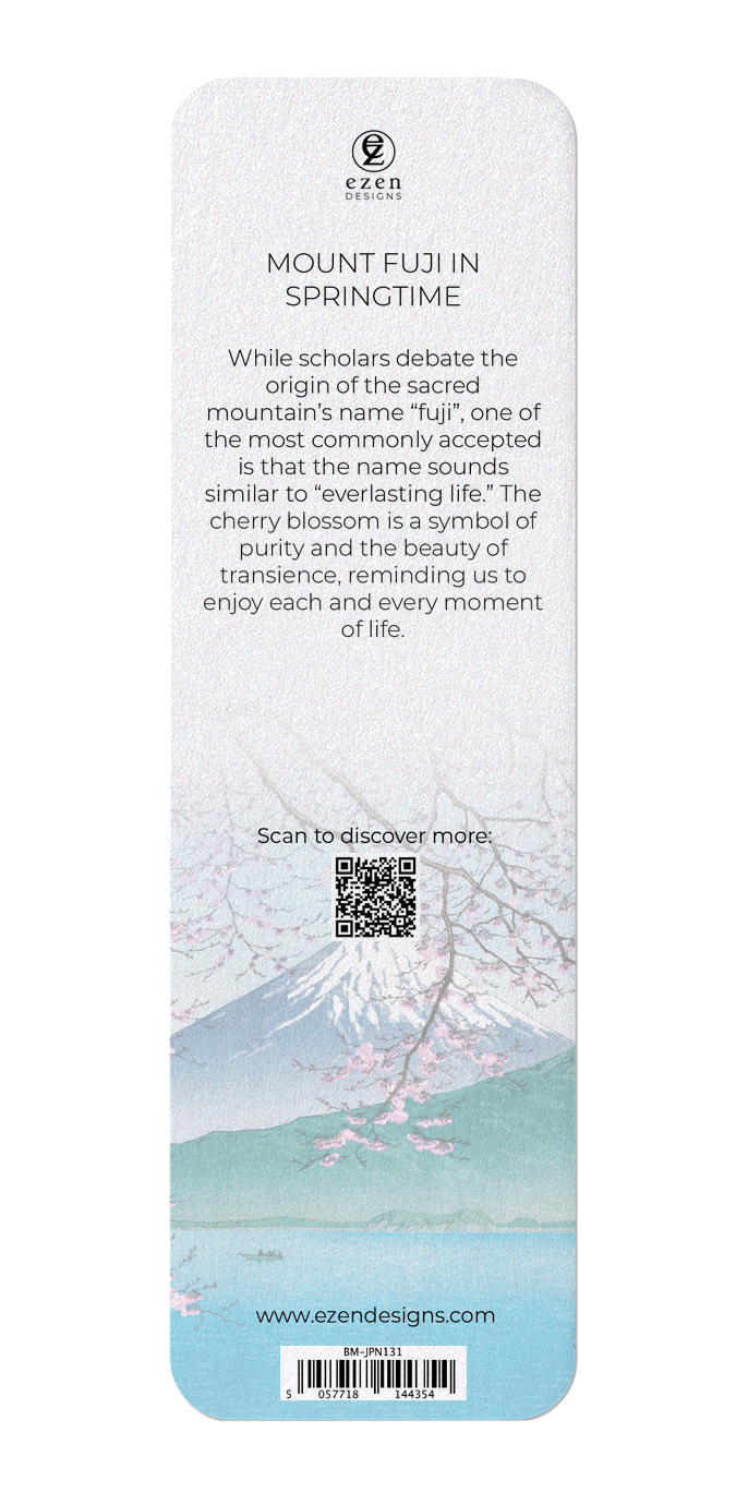 MOUNT FUJI IN SPRINGTIME: Japanese Bookmark