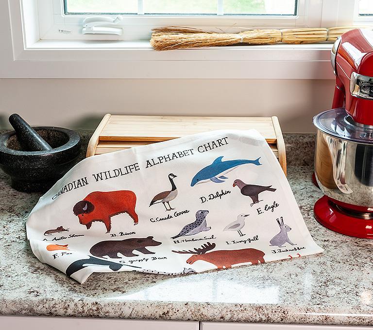 Wildlife Alphabet Tea Towel